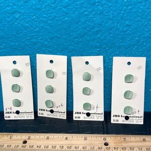 5 for $10: Vintage JHB International Green Buttons Set 1/2”
